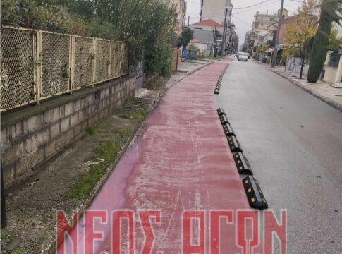«Ξέβαψε» με τη βροχή τμήμα του ποδηλατοδρόμου στη Δ. Λάππα (ΦΩΤΟ)