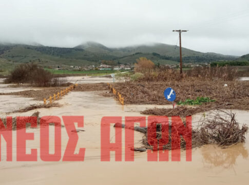 Υπερχείλισε η γέφυρα στο Πέτρινο (ΦΩΤΟ)