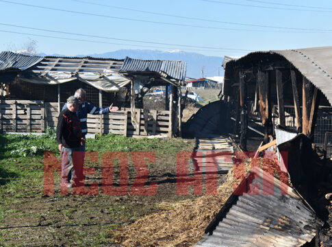 Φωτιά σε κτηνοτροφική μονάδα στους Γοργοβίτες