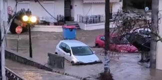 Λήμνος: Στο έλεος της κακοκαιρίας το νησί – Μεγάλες πλημμύρες από τη σφοδρή βροχόπτωση, ήχησε το 112