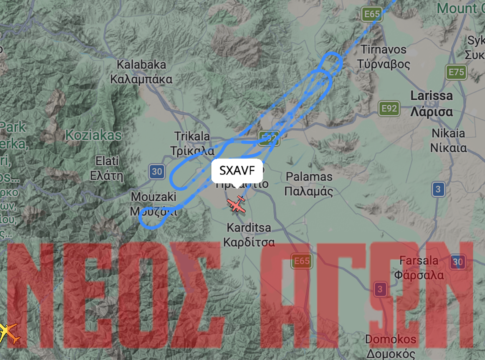 Πτήση αντιχαλαζικής προστασίας στον ουρανό της Καρδίτσας